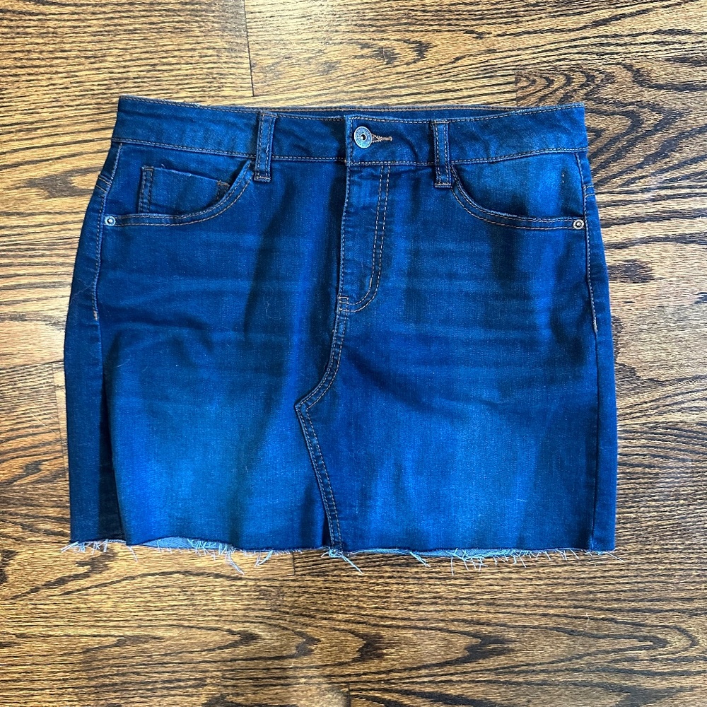 NWOT Denim Mini Skirt dark wash